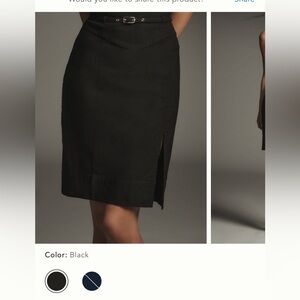 Anthropologie Elegant Black Women's Skirt